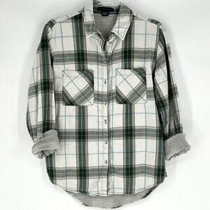 Sanctuary Plaid Button-Up Shirt Small